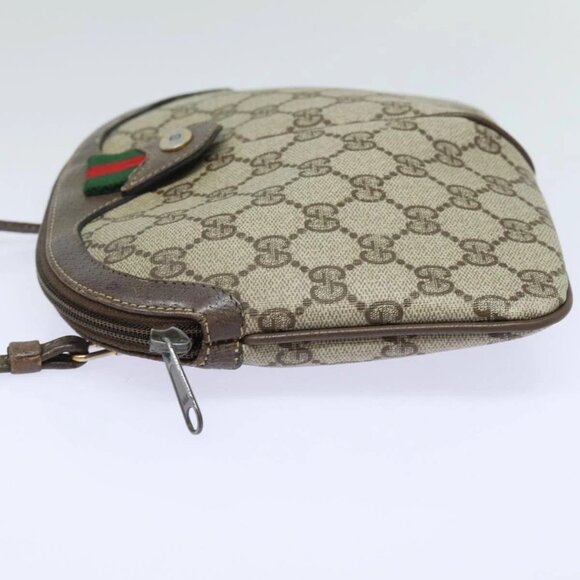 GUCCI GG Supreme Web Sherry Line Shoulder Bag PVC Beige 904 02 047 Auth 84221 - Picture 6 of 16
